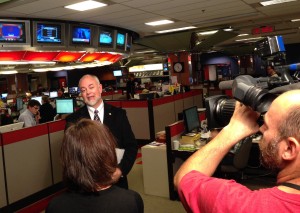 Don interviewed by CBC live in the newsroom
